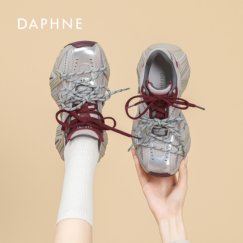 Daphne/达芙妮老爹鞋女ins潮2025秋季款时尚百搭厚底休闲运动鞋