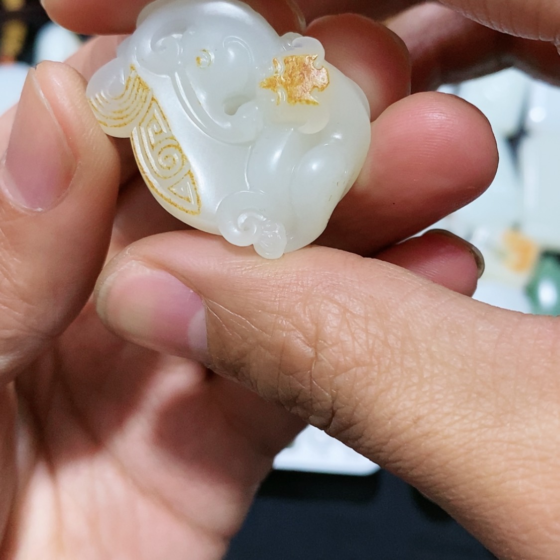【闪购商品】和田玉（白玉）颈饰未镶嵌金*
