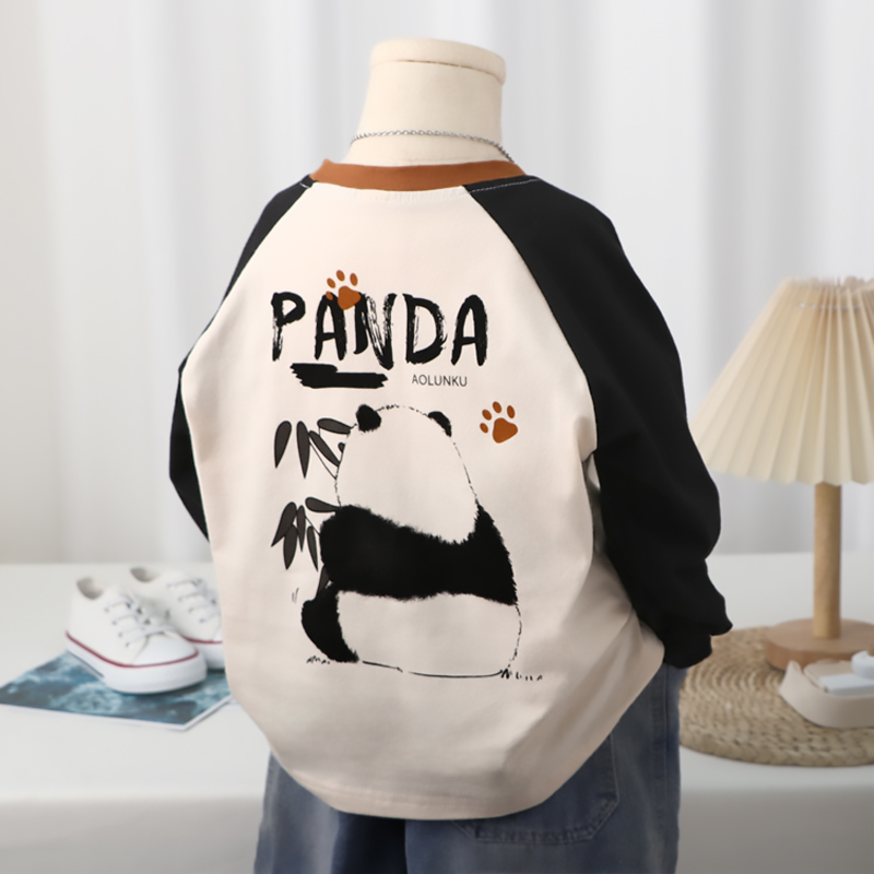 男童纯棉长袖T恤2026新款春装儿童休闲宝宝春秋款百搭洋气上衣潮