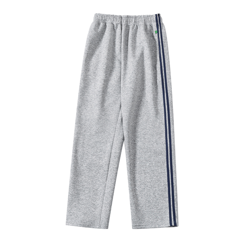 灰色高中生校服裤子二条杠藏蓝条春秋款初中小学生校裤冬季加绒男