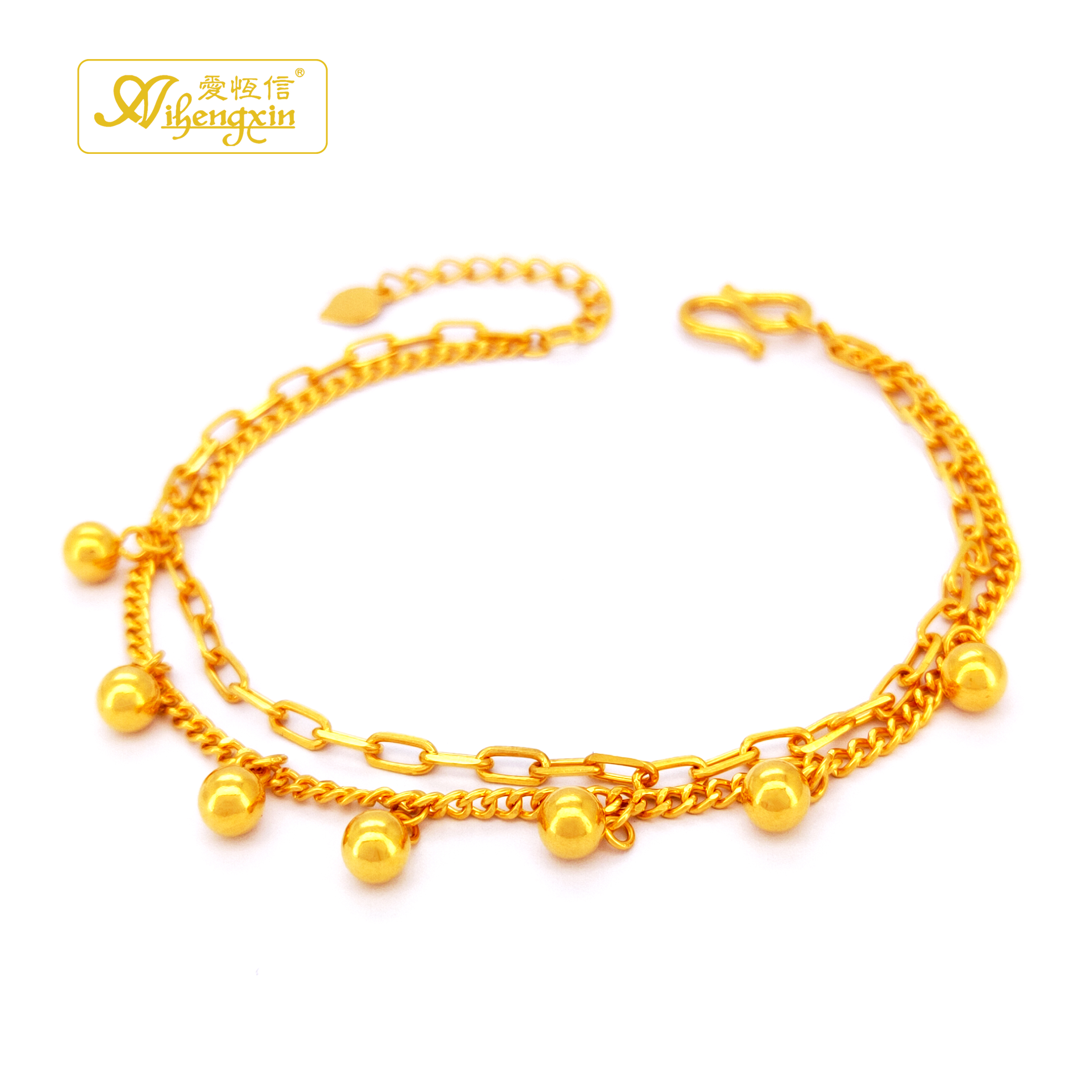 爱恒信【新年好礼】【推荐】 999黄金足金双层硕果累累手链女