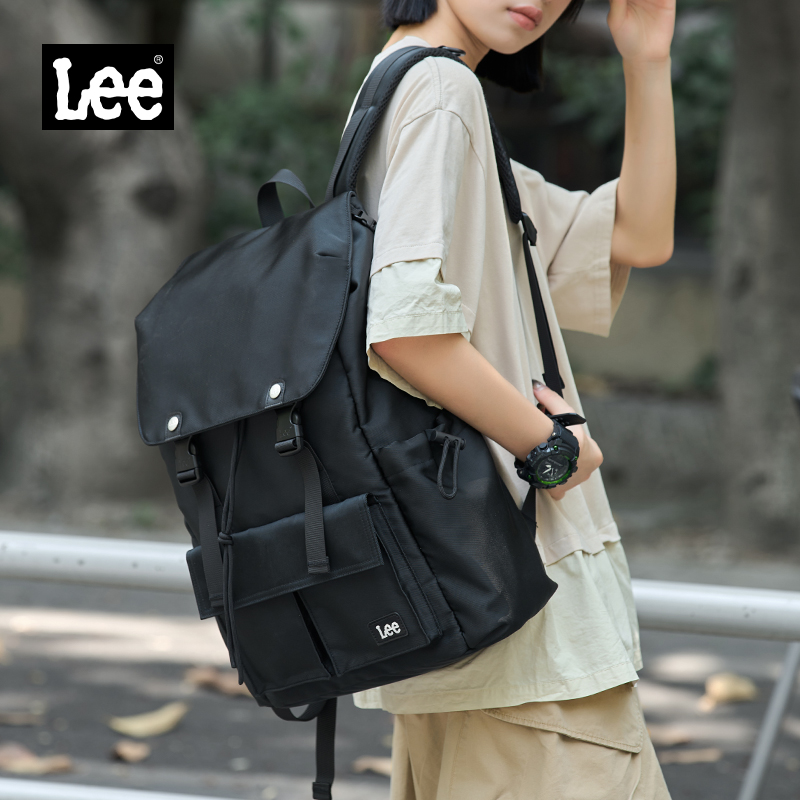 Lee户外双肩包男士背包潮流书包休闲短途大容量登山旅行包女潮酷 