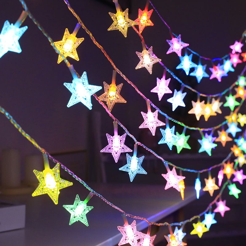 LED星星灯房间卧室宿舍装饰灯圣诞灯节日彩灯小闪灯少女心网红灯