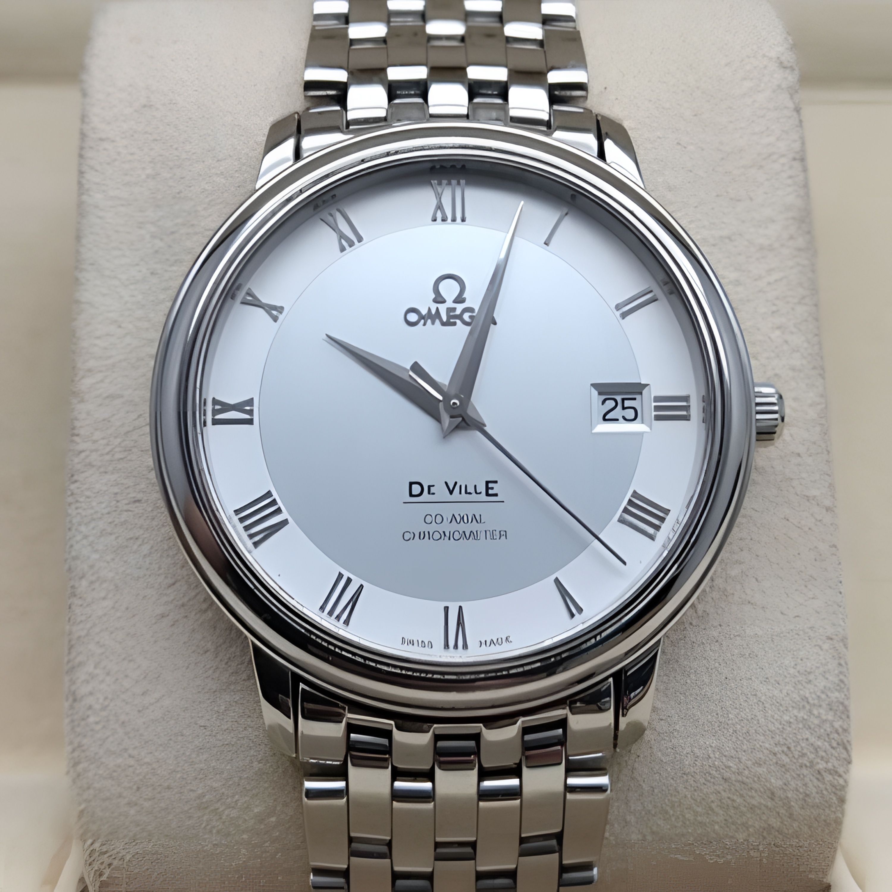 99新 Omega/欧米茄 碟飞4574.31.00/自动机械机芯/白盘钢带/时尚