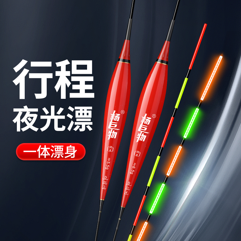 杨巨物D01/W01不过底青鱼垂钓必备鱼漂黑坑专用夜钓装备夜光醒目