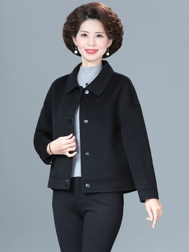 2023年新款高端时尚毛呢外套小个子