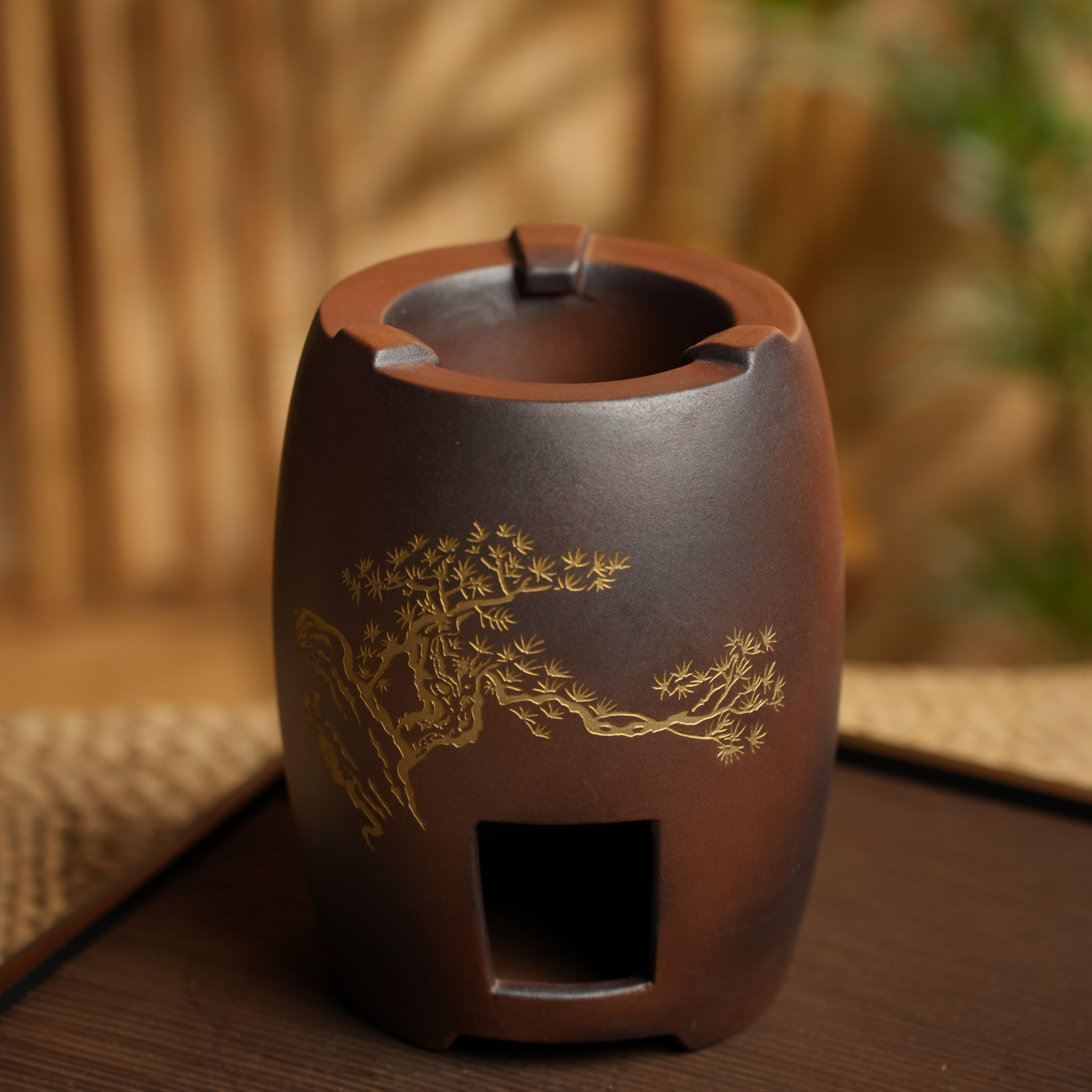 围炉煮茶潮州陶泥茶器煮茶煮水耐热土麦饭石炭炉