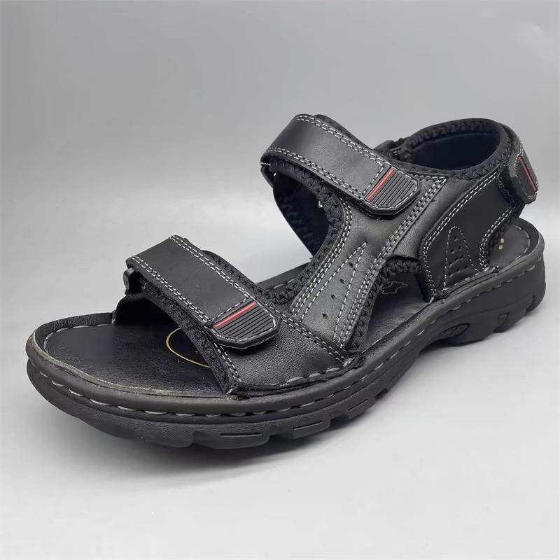516B030100防滑耐穿牛皮夏季沙滩鞋男轻便软底