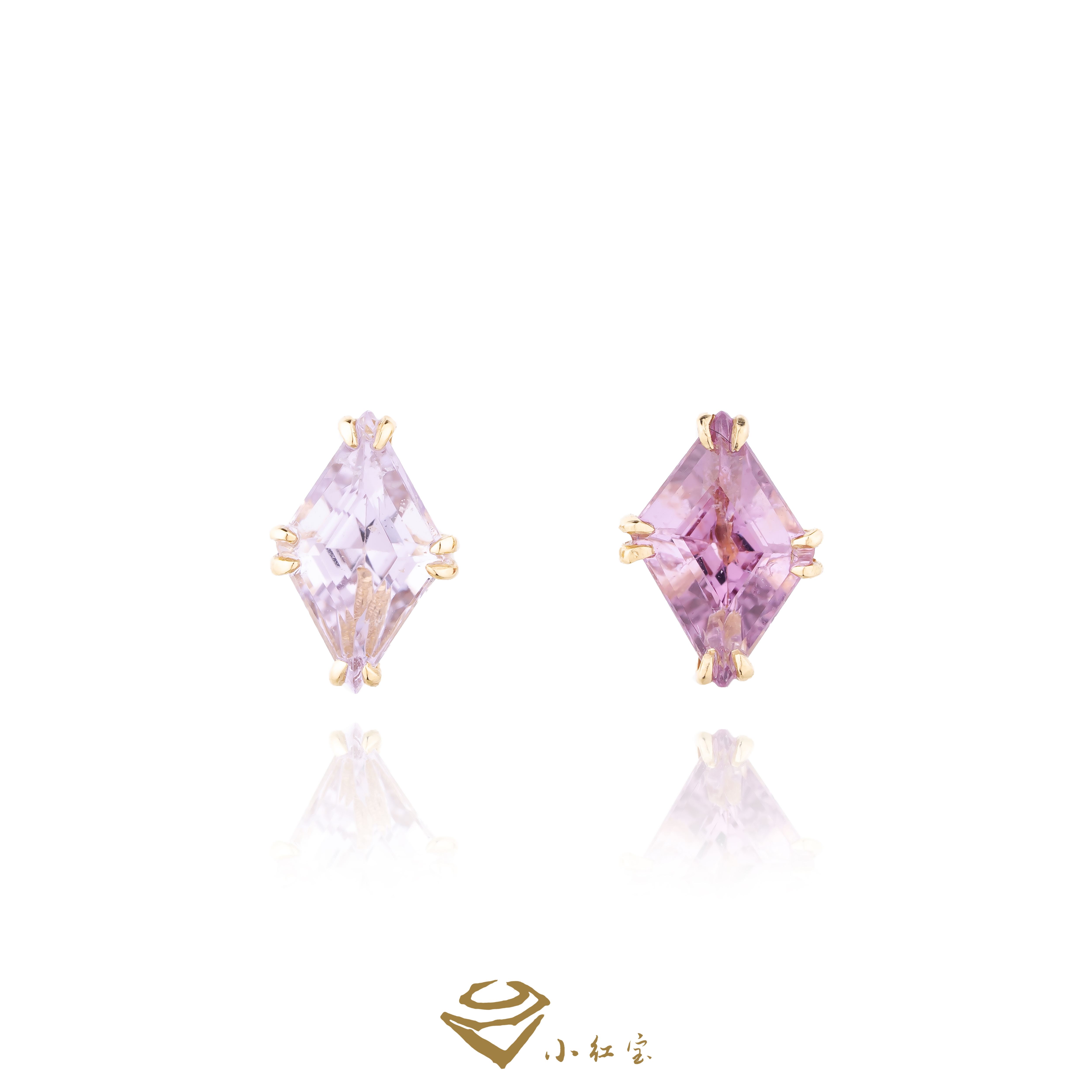 小红宝《星尘》挚爱推荐不对称尖晶石宝石耳钉系列简约时尚日常个性