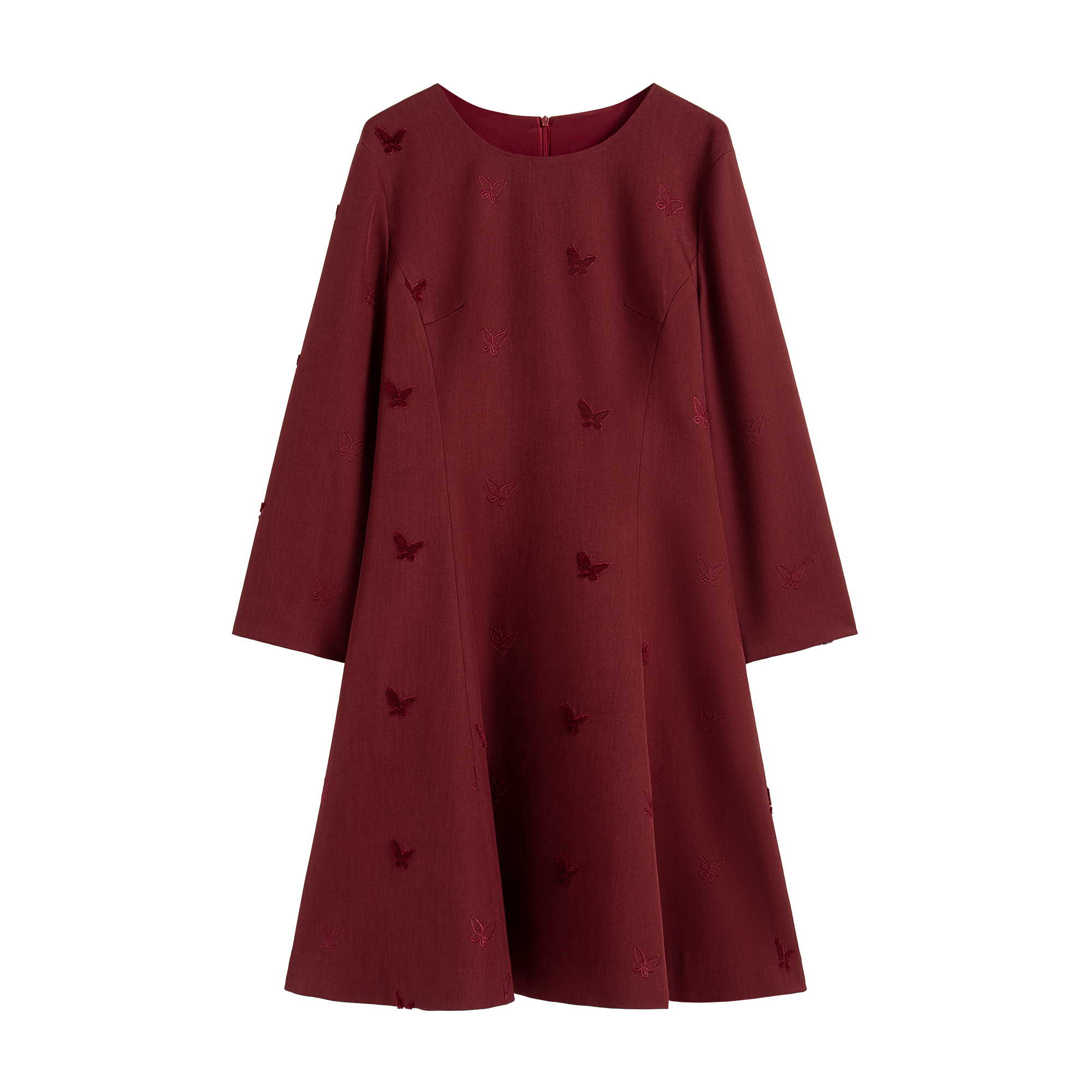 【南油精品】新款收腰a字裙高端精致刺绣法式连衣裙