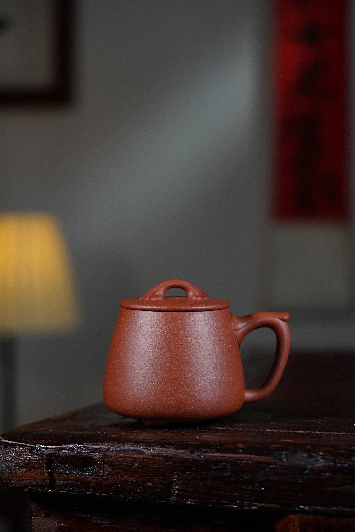 宜兴宝山红降高端如意石瓢办公杯450CC