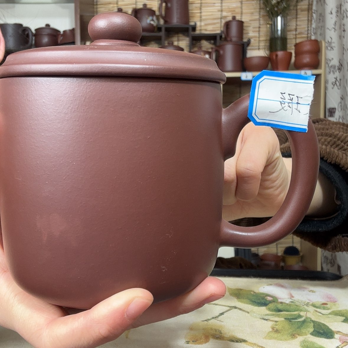 【闪购商品】紫砂茶杯宽口老板杯大