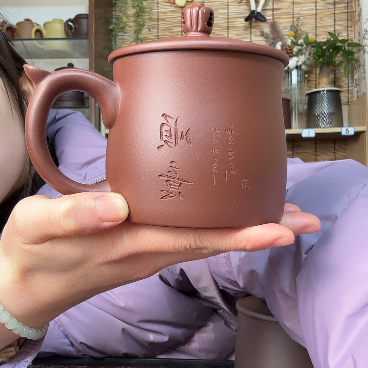 【闪购商品】紫砂茶杯简***福顺意