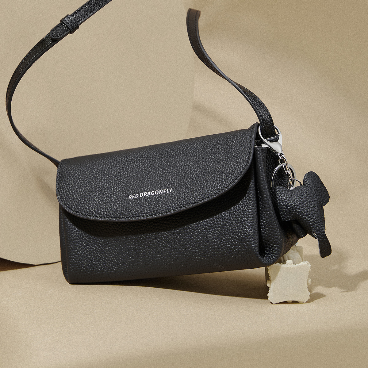 红蜻蜓时尚百搭单肩包头层牛皮斜挎包L