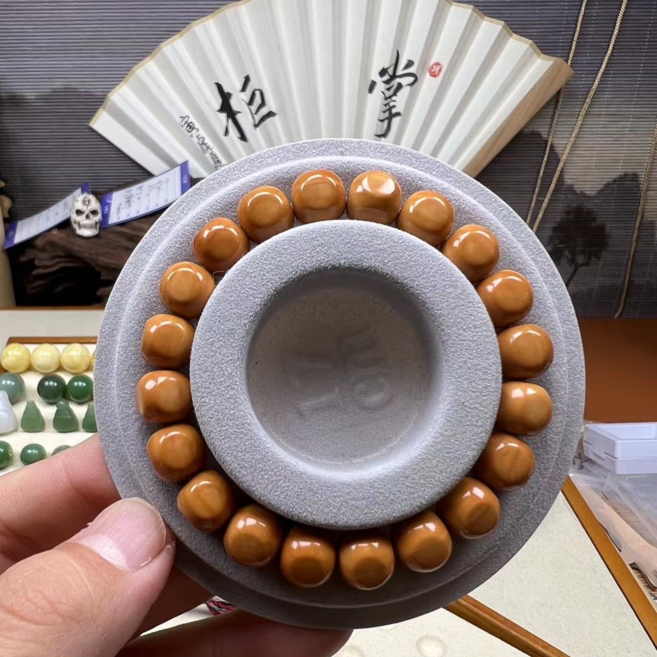 掌柜：猴头核桃六方单圈手串10mm左右文玩好物