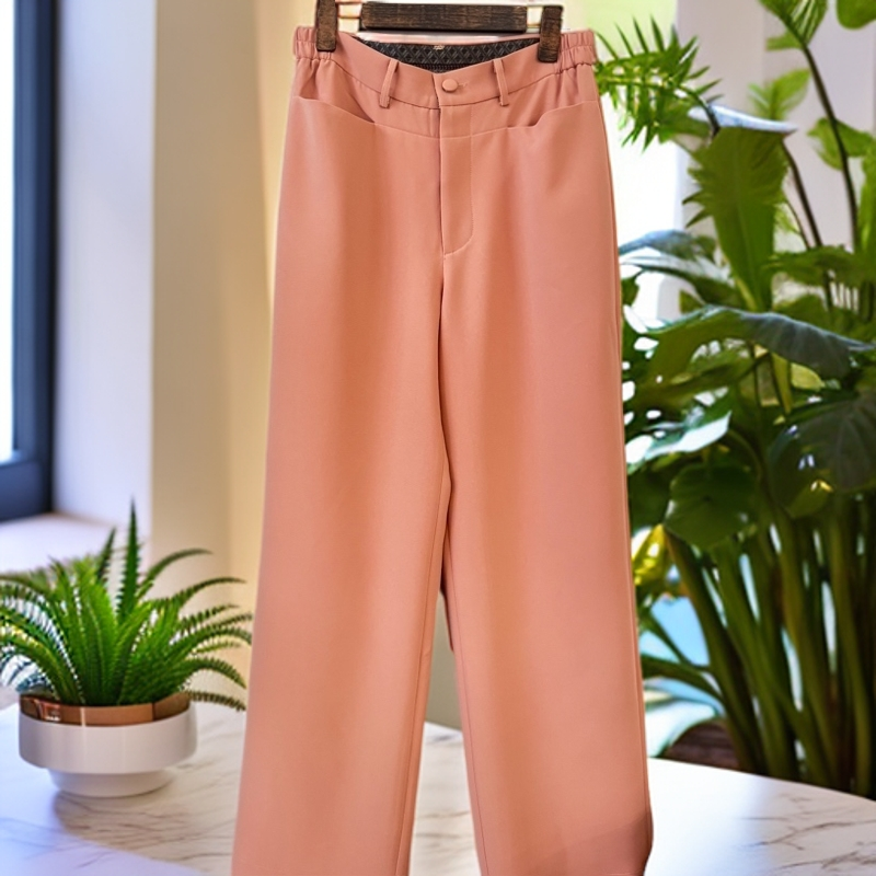 彩色显瘦休闲阔腿裤简约时尚百搭垂感十足