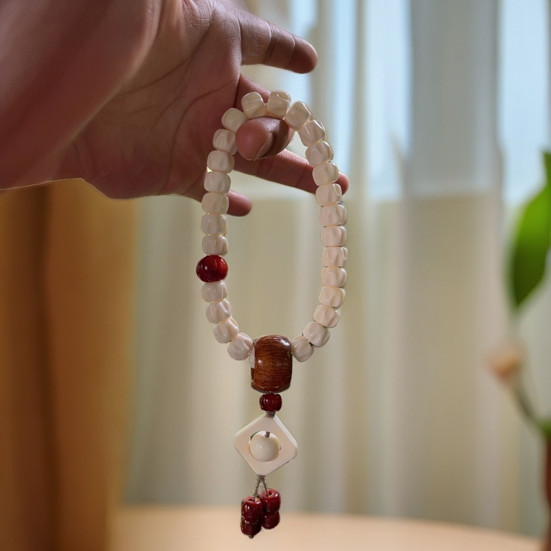 纯天然鹿角雕刻百香籽单圈手串手持女款精美时尚轻奢百搭男士经典