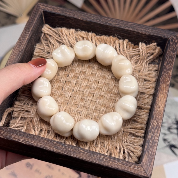 象牙果原果雕刻五角星手串男女文玩盘玩绕指柔可爱少女心配饰挂饰