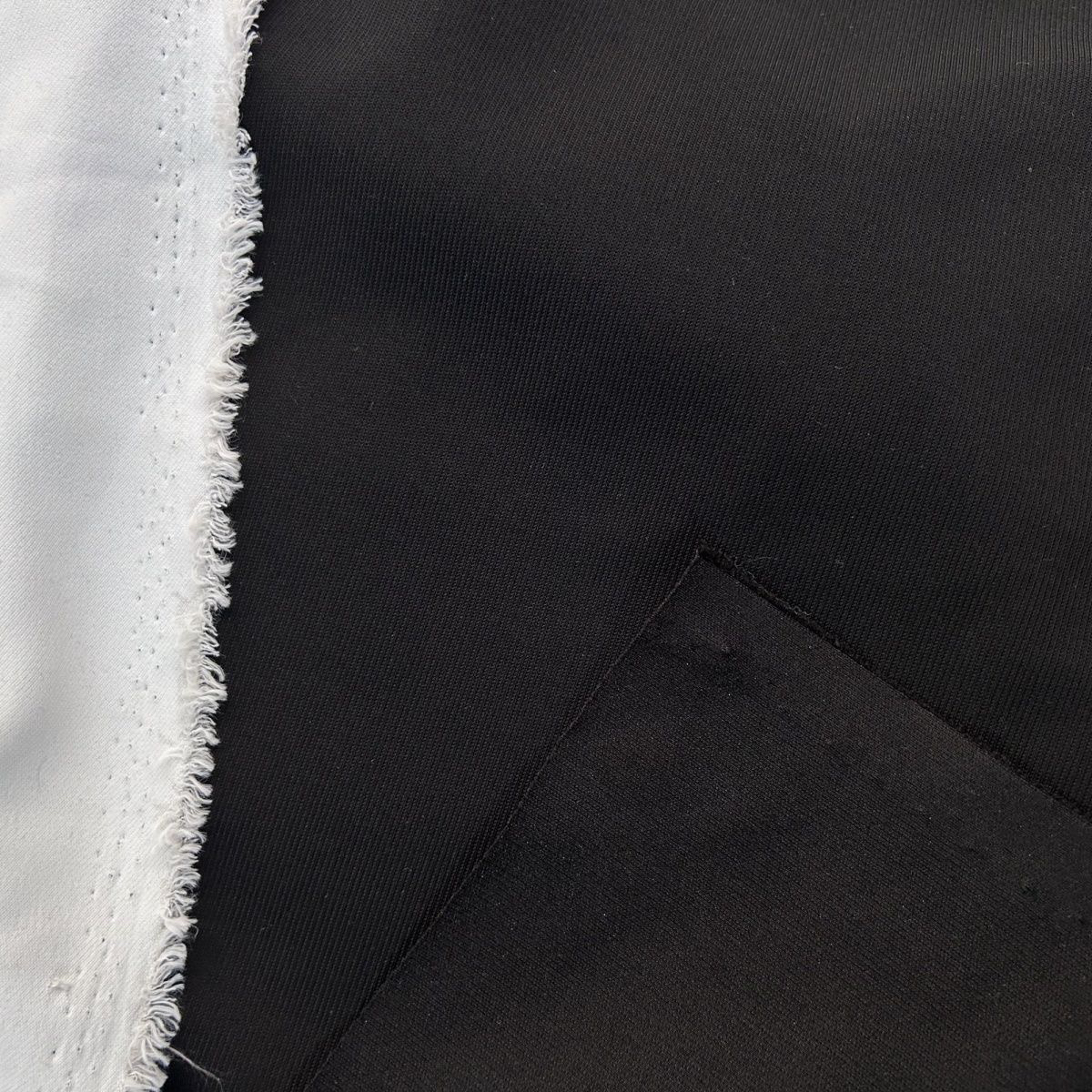 黑色四面弹布料春秋款垂感布料裤子裙子上衣纯色制衣面料