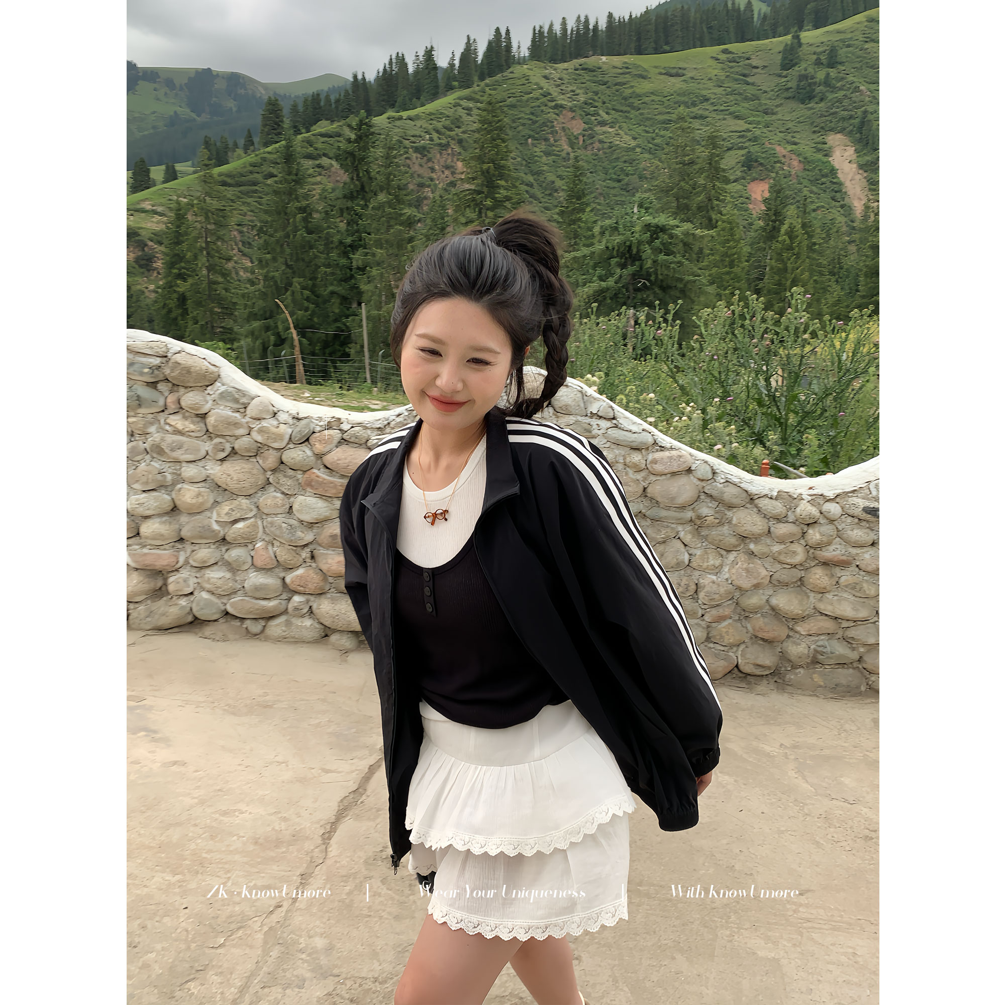 知葵微胖定制【小芭蕾2.0】早秋韩版A字蛋糕显瘦半身裙12242B8441