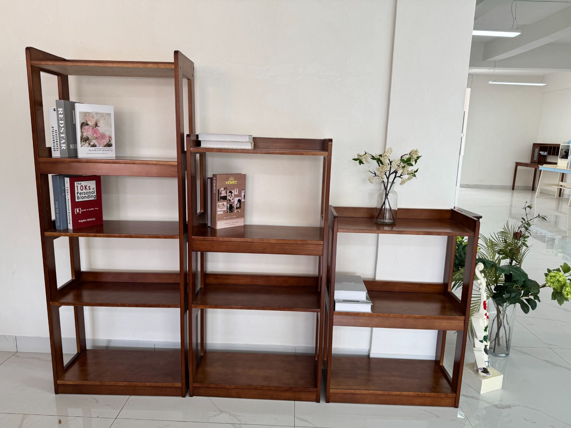 全实木书架现代简约简易书架置物架落地多层储物柜收纳架卧室儿童