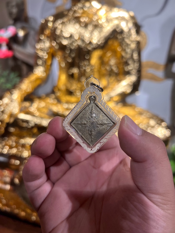 合金吊坠 泰国项链古法玻兰龙婆禅南2566金属神四面大会佛吊坠牌