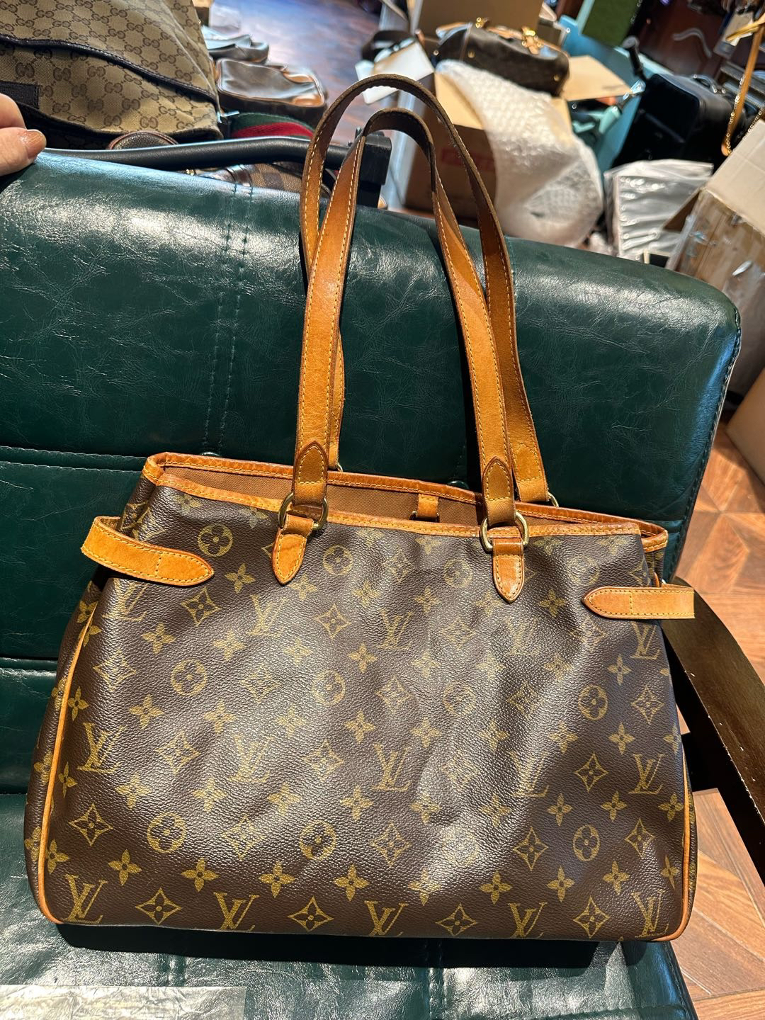 95新 LouisVuitton/路易威登 南瓜包老花托特包