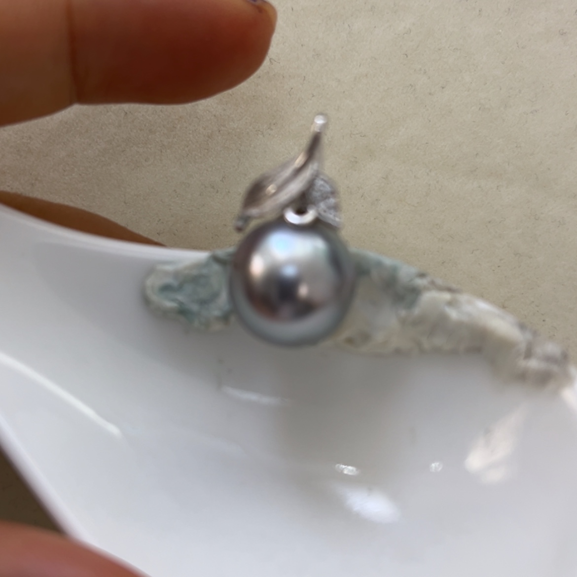【闪购商品】海水珍珠吊坠(不含链)银S925镶嵌