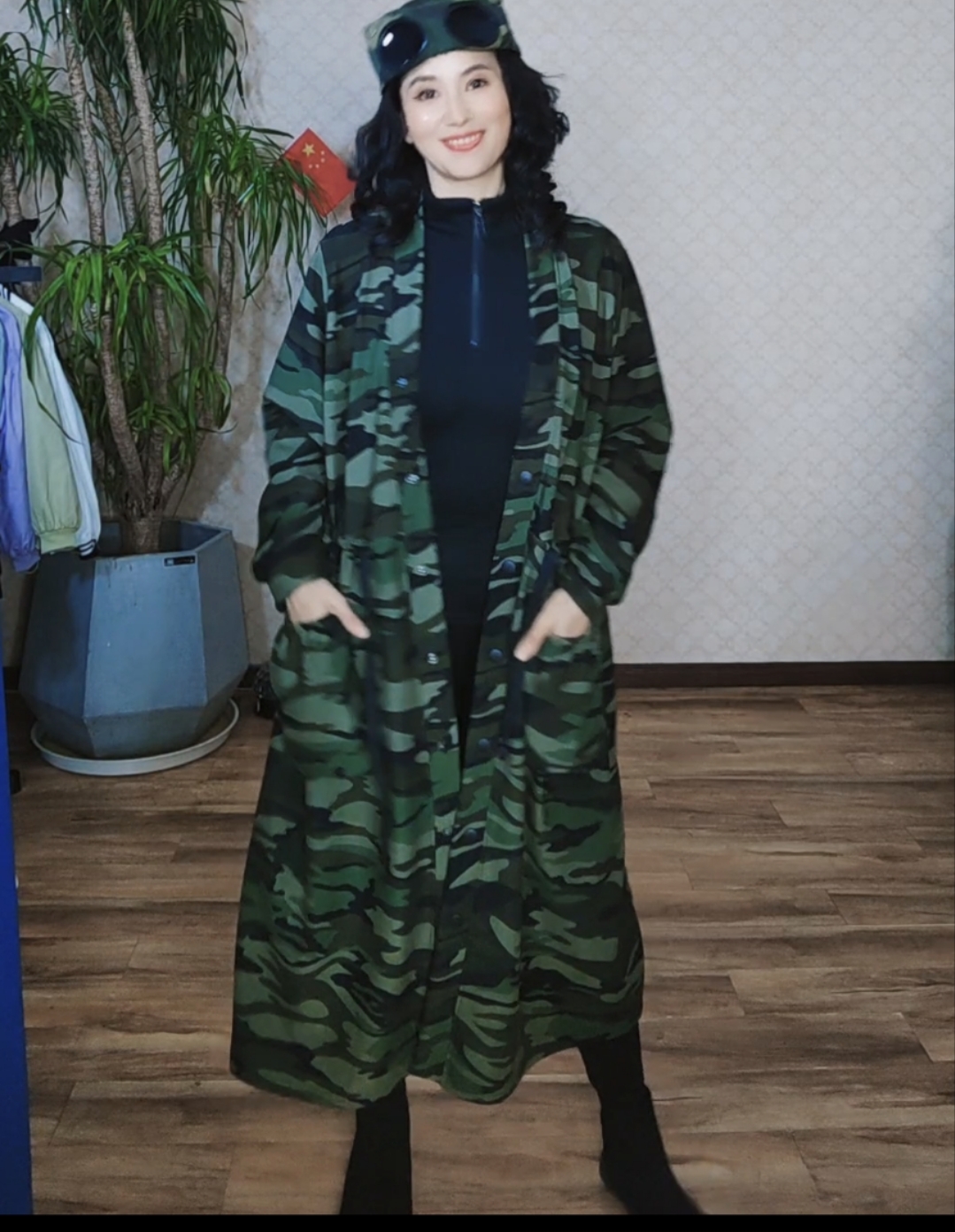 清风酷女郎加绒休闲风衣