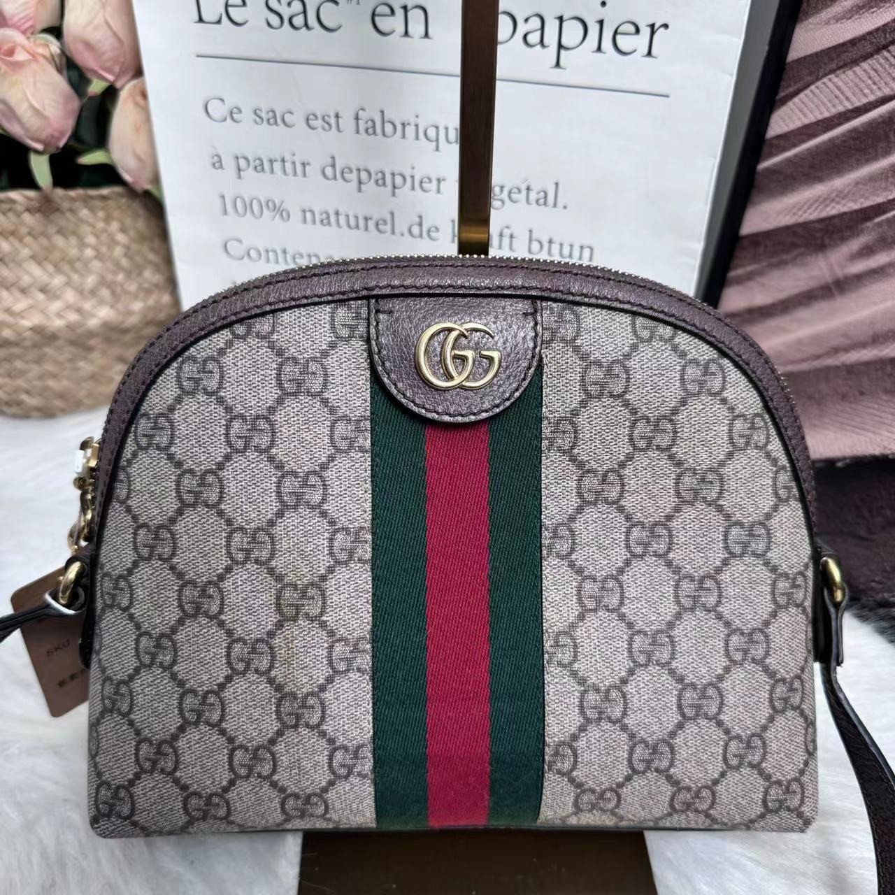95新 GUCCI/古驰 /伊一/95/12011/单肩包/
