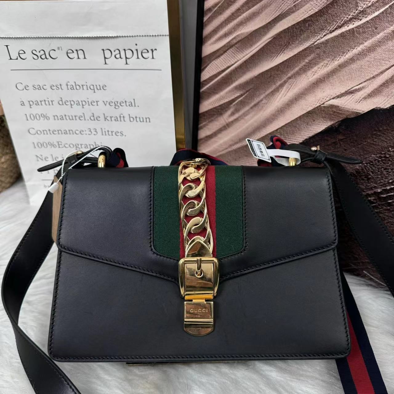 95新 GUCCI/古驰 /伊一/95/24017/单肩包/