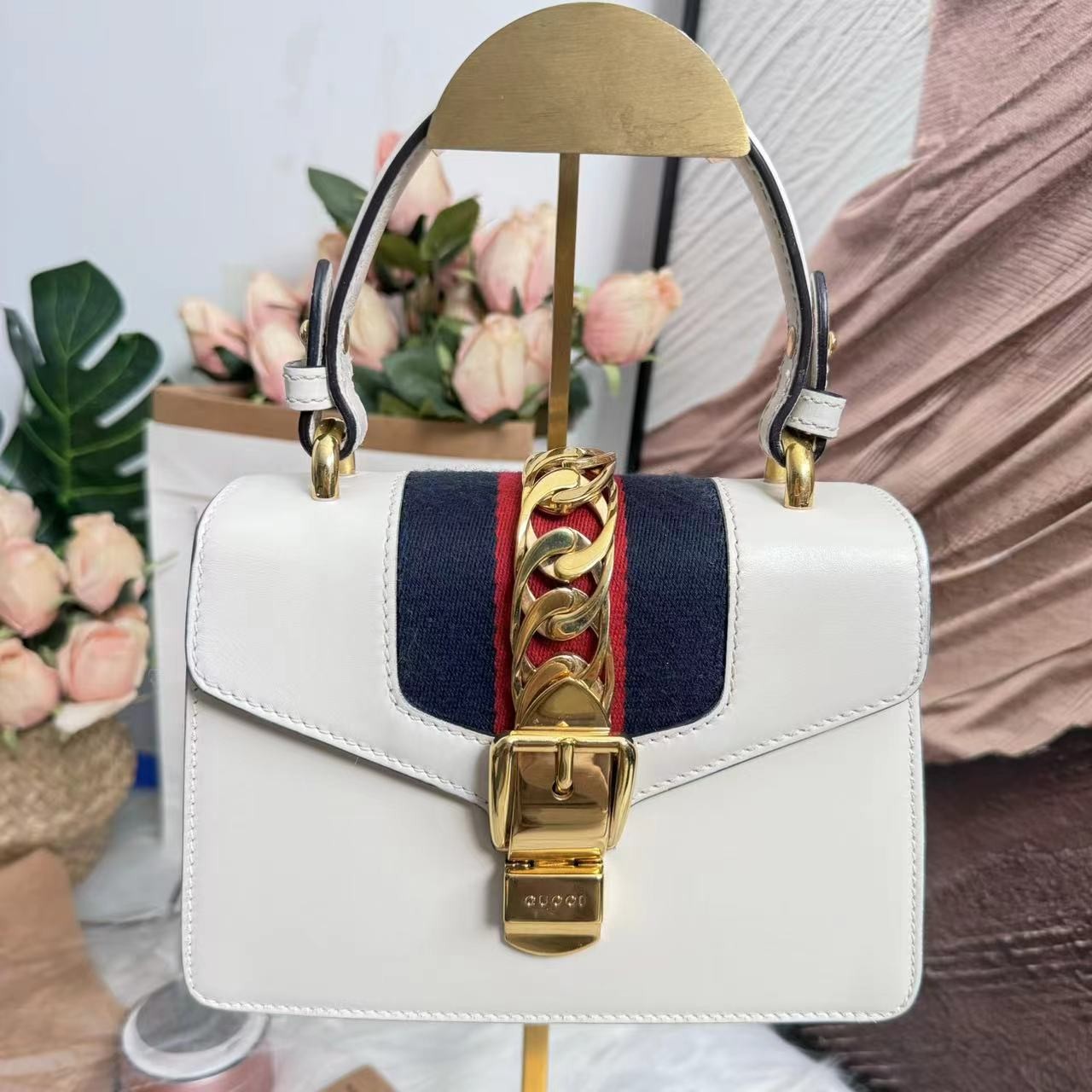 95新 GUCCI/古驰 /伊一/95/55001/单肩包/