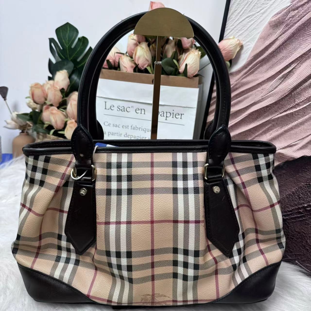 95新 BURBERRY/博柏利 /伊一/95/256336/单肩包/
