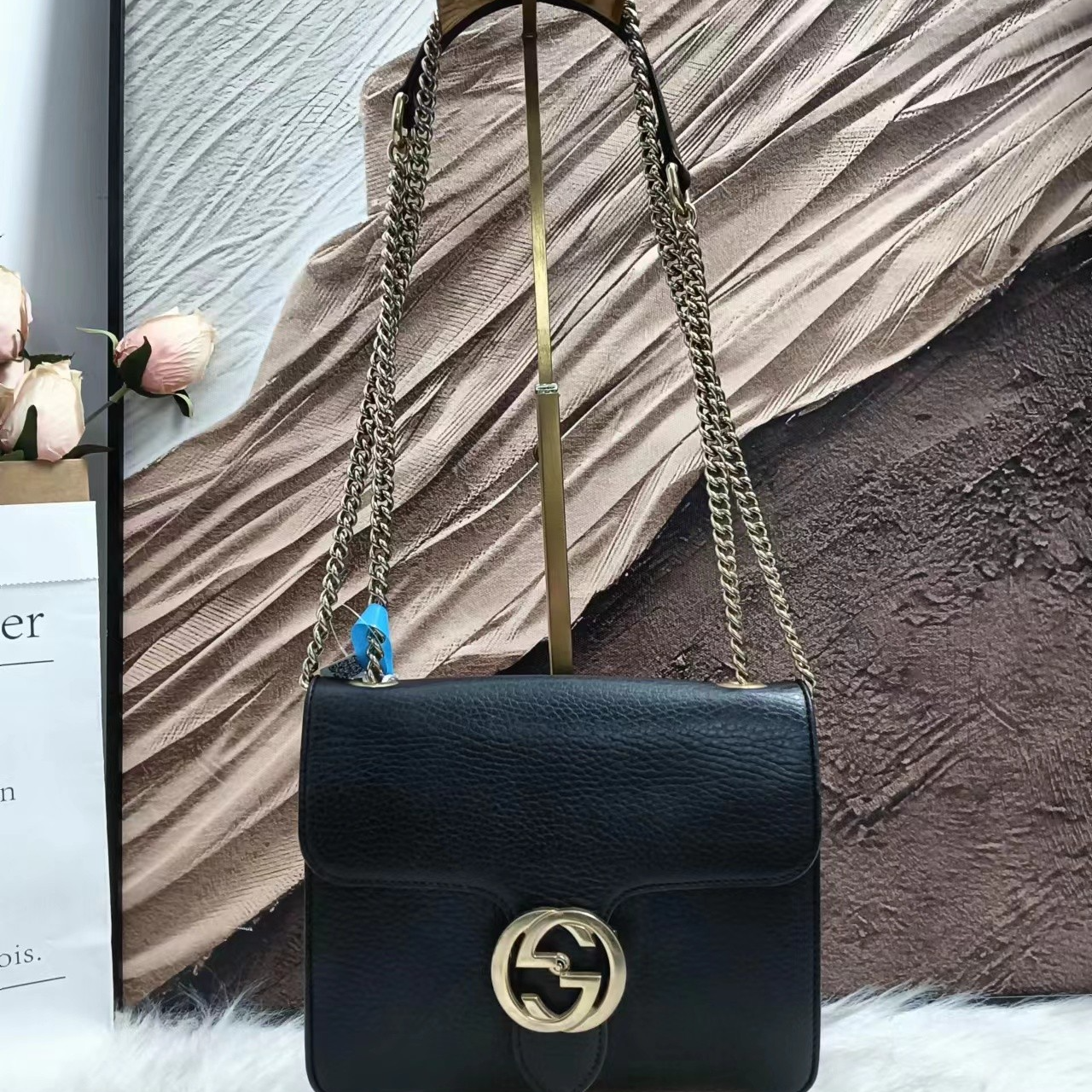 95新 GUCCI/古驰 /伊一/95/306690/单肩包/
