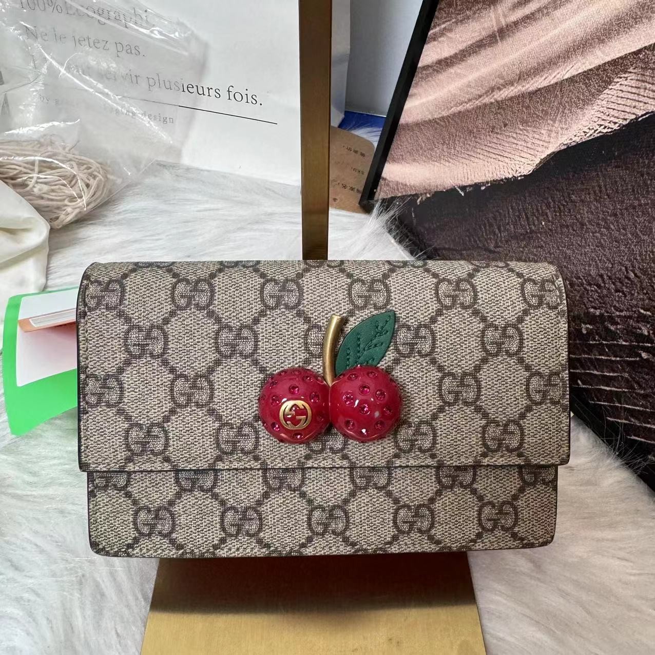 95新 GUCCI/古驰 /伊一/95/267403/单肩包/