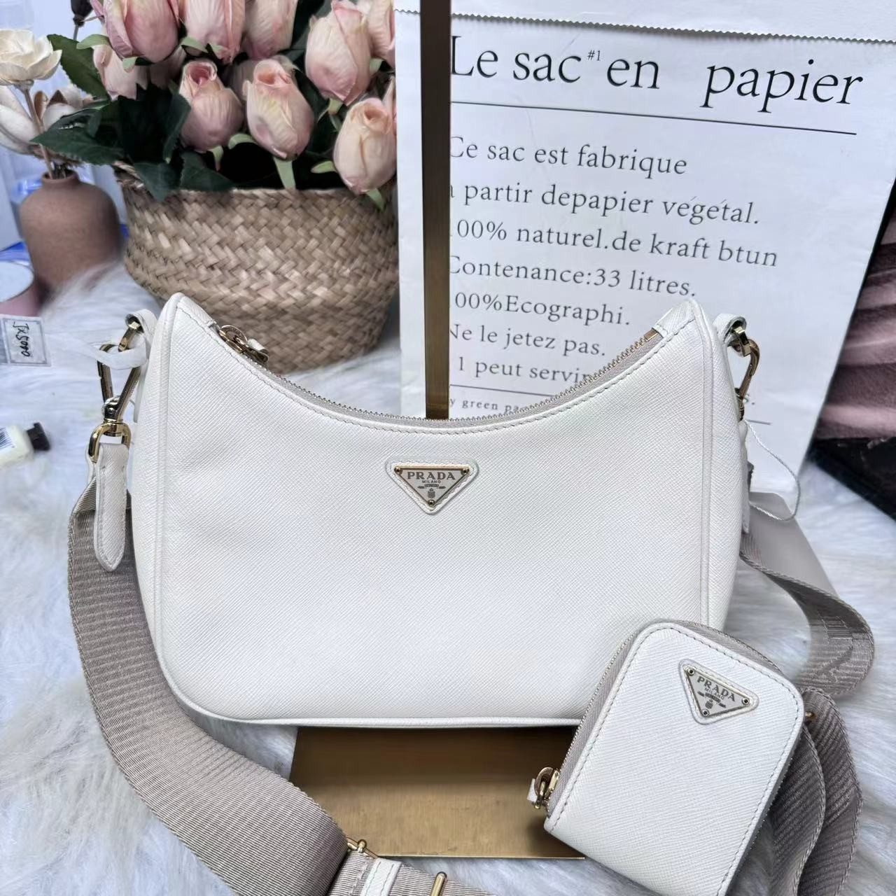 95新 Prada/普拉达 /伊一/95/16012/单肩包/