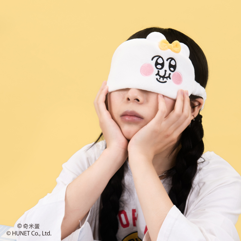 奇米蛋Chimitan原创毛绒眼罩卡通睡眠遮光助眠可爱女生学生礼物
