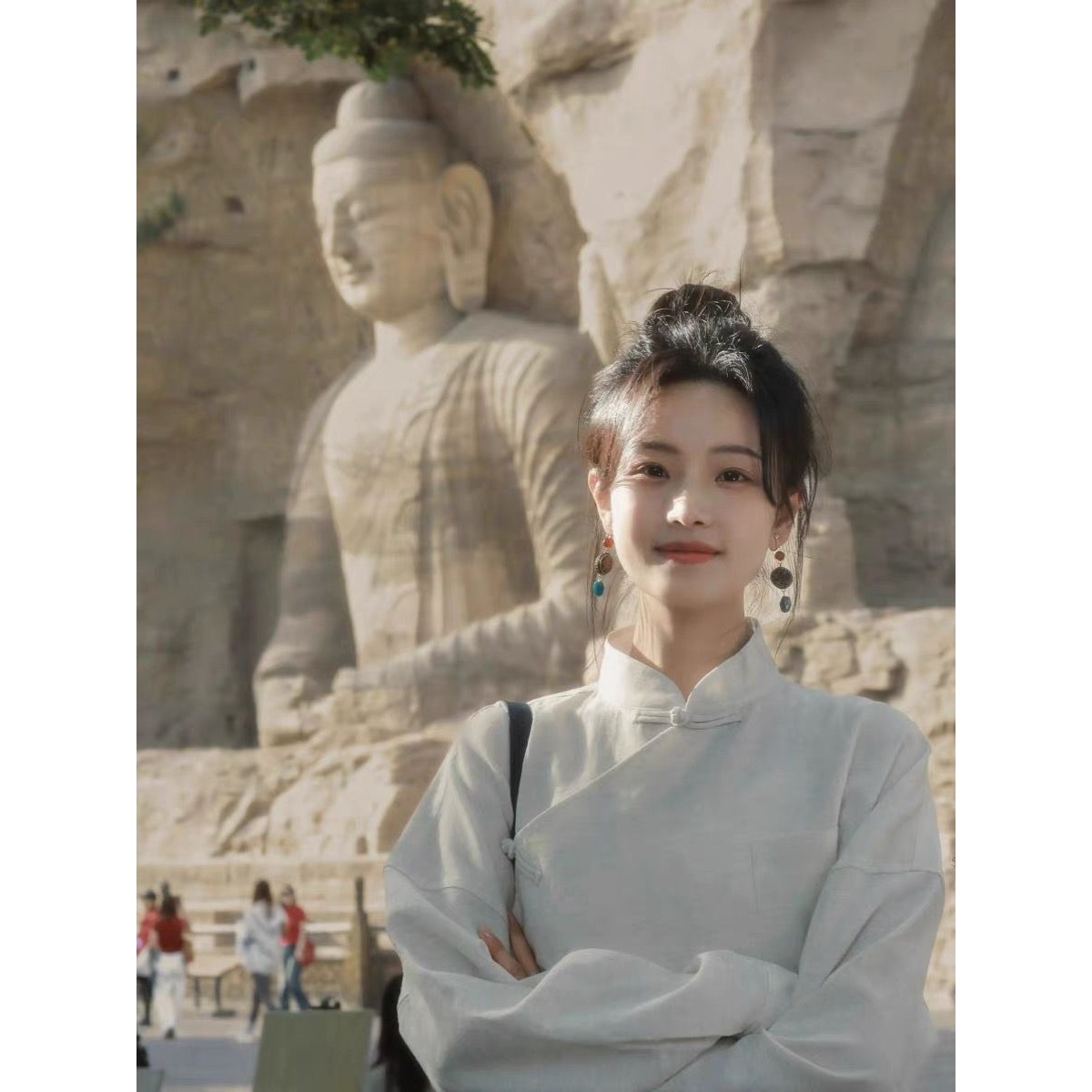 秋冬中国风轻国风改良白色复古盘扣衬衫女秋季设计感小众网红衬衣