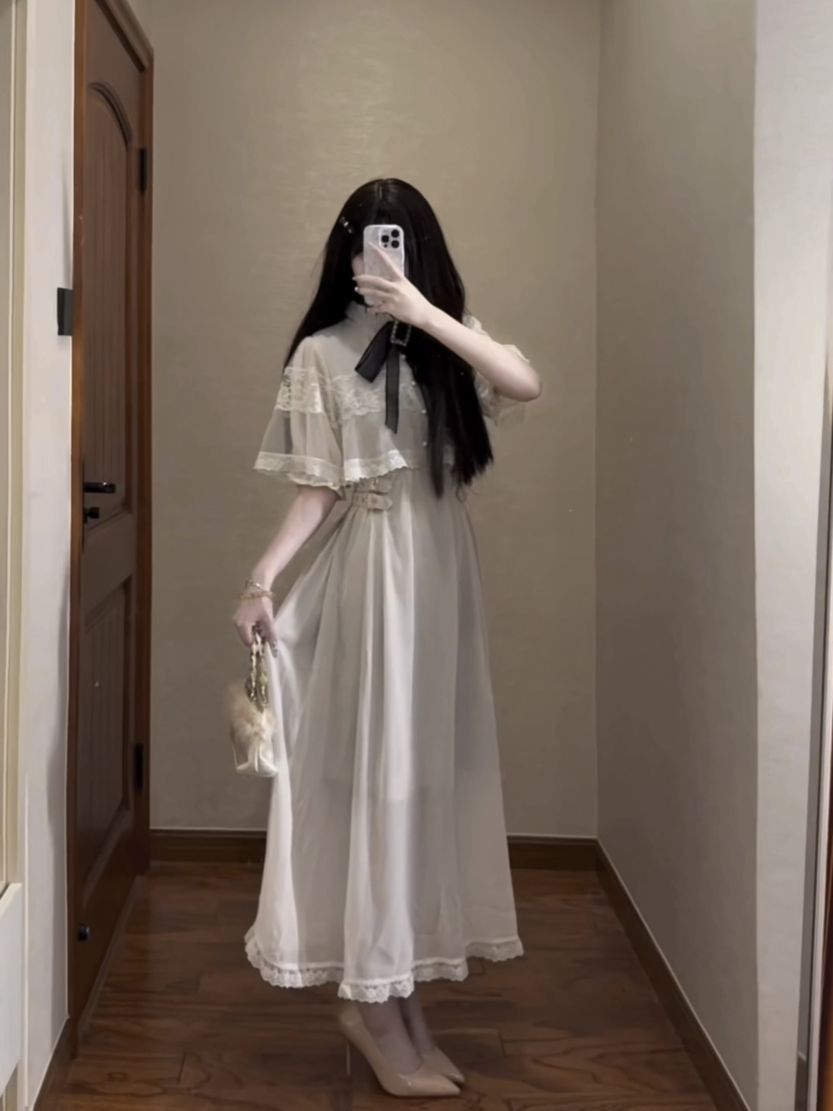 罩衫蕾丝 双层复合蕾丝 裙裙