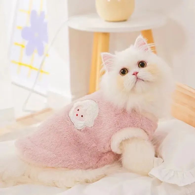 可爱猫咪衣服加厚秋冬季款背心布偶猫保暖宠物狗狗幼猫英短防掉毛