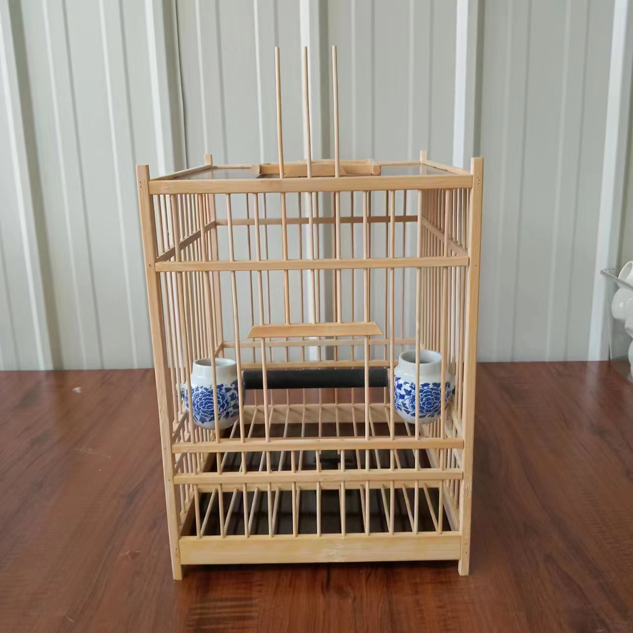 画眉竹子方笼鸟笼纯手工做包邮赠全套配件带封顶带粪板做工方正