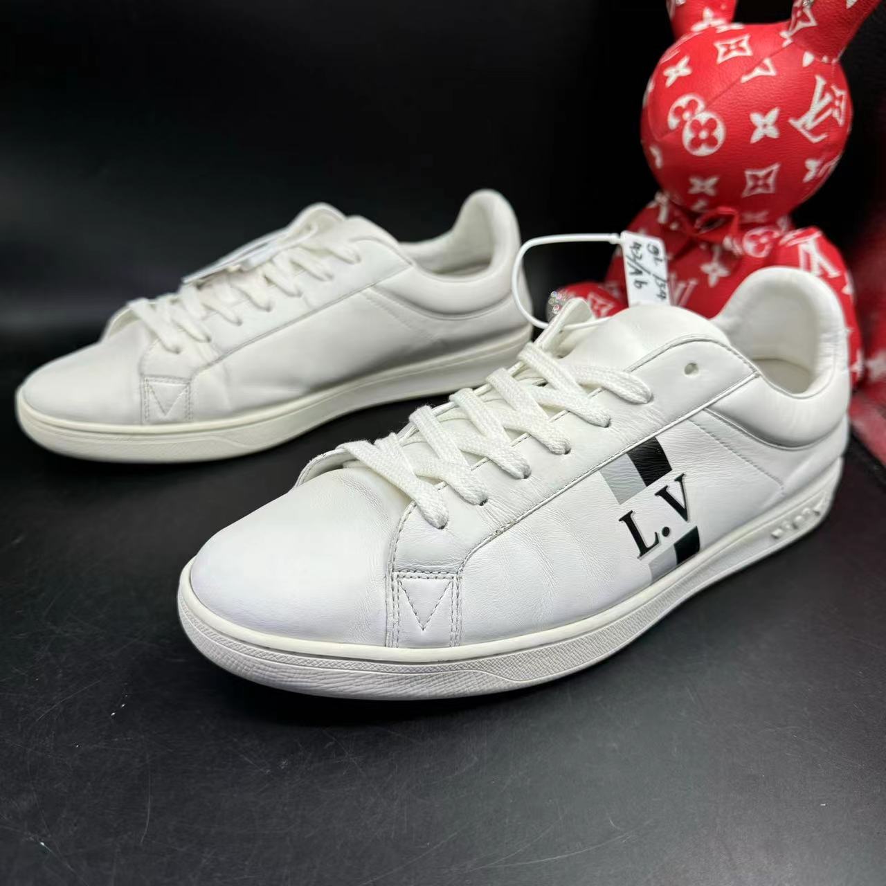 【ao特惠】LouisVuitton/ 路易威登 白色鞋面印花板鞋42欧正品gl134