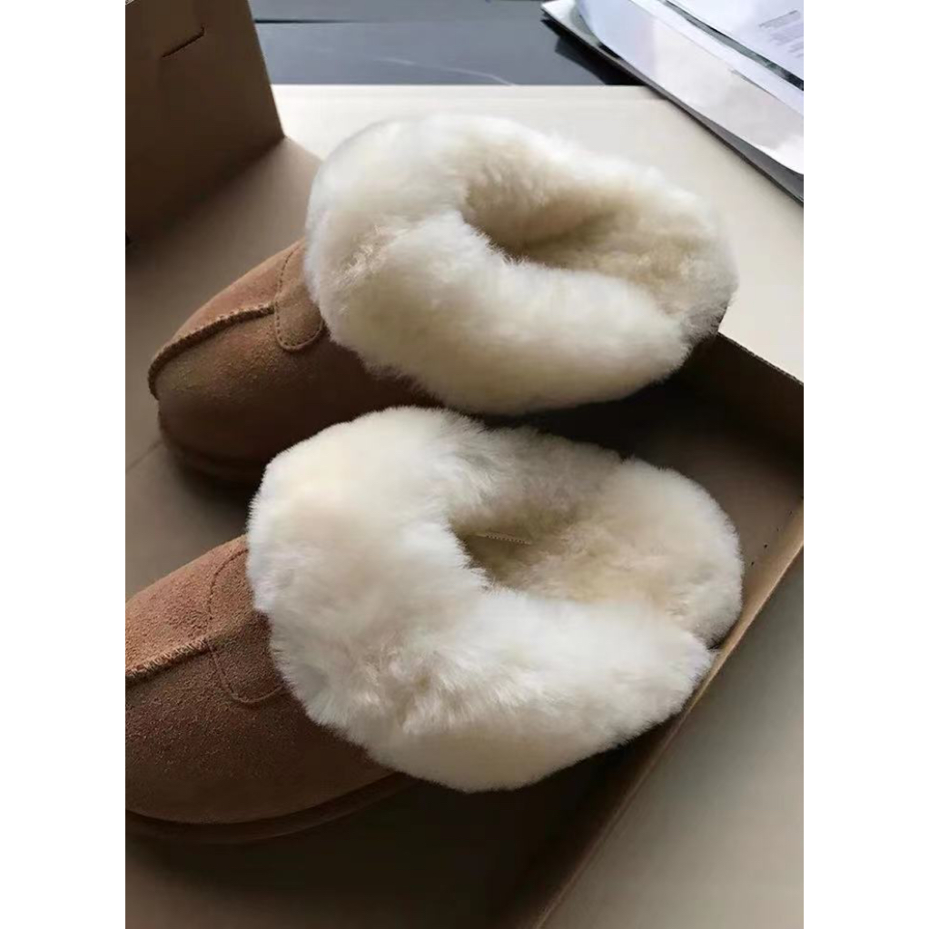 DZG 福 （1xz033#）真皮的- 雪地加绒加厚包头拖（底高3.5）12-27