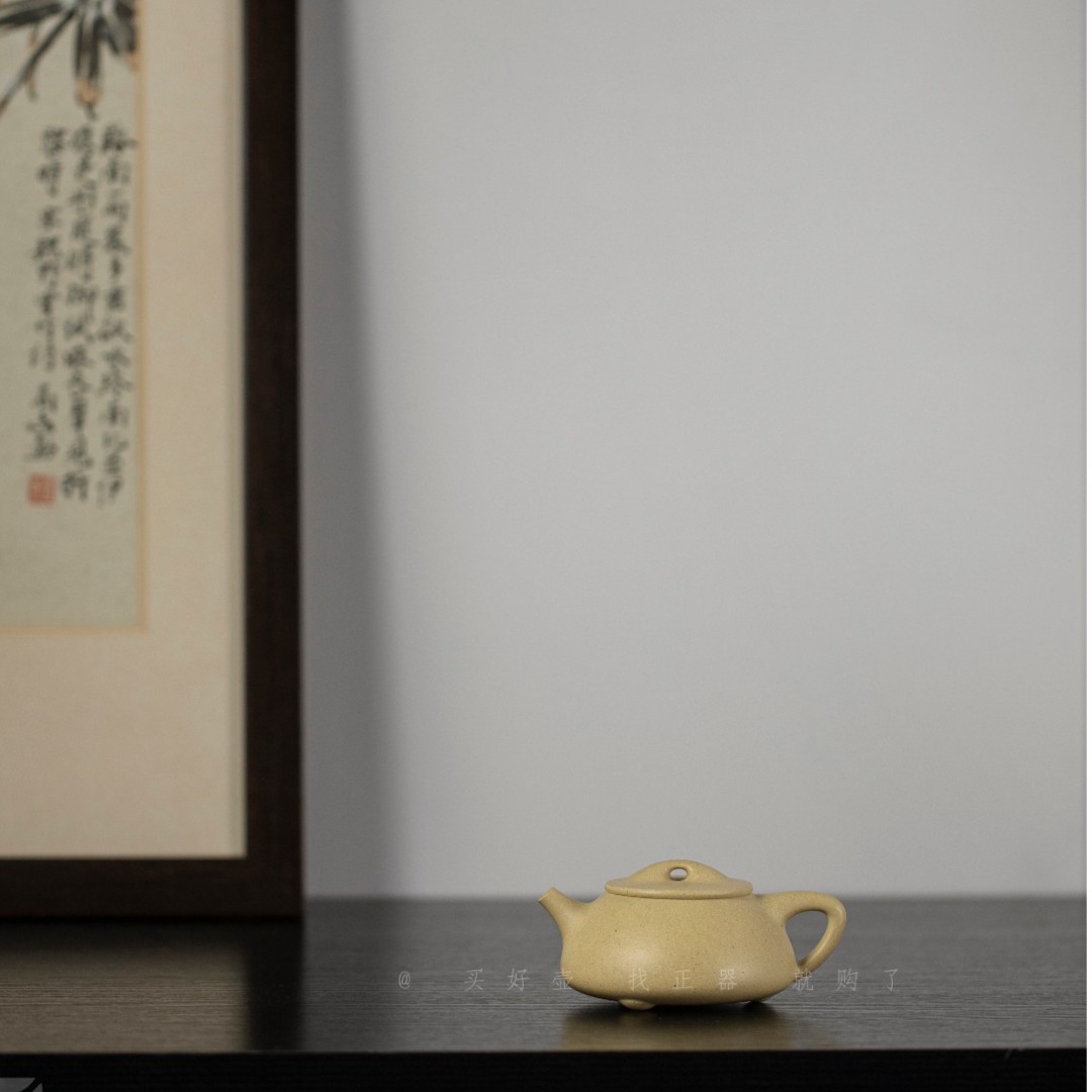 李方 景舟石瓢 本山绿泥 半手工手制