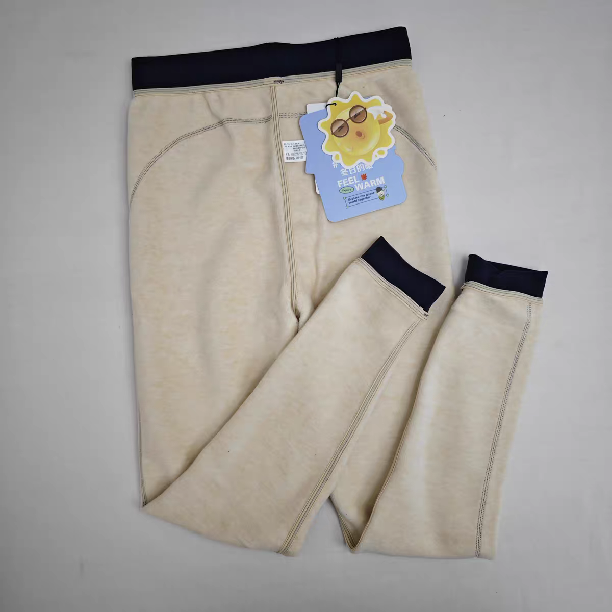 青少年绵桑蚕丝保暖裤加绒加厚400克