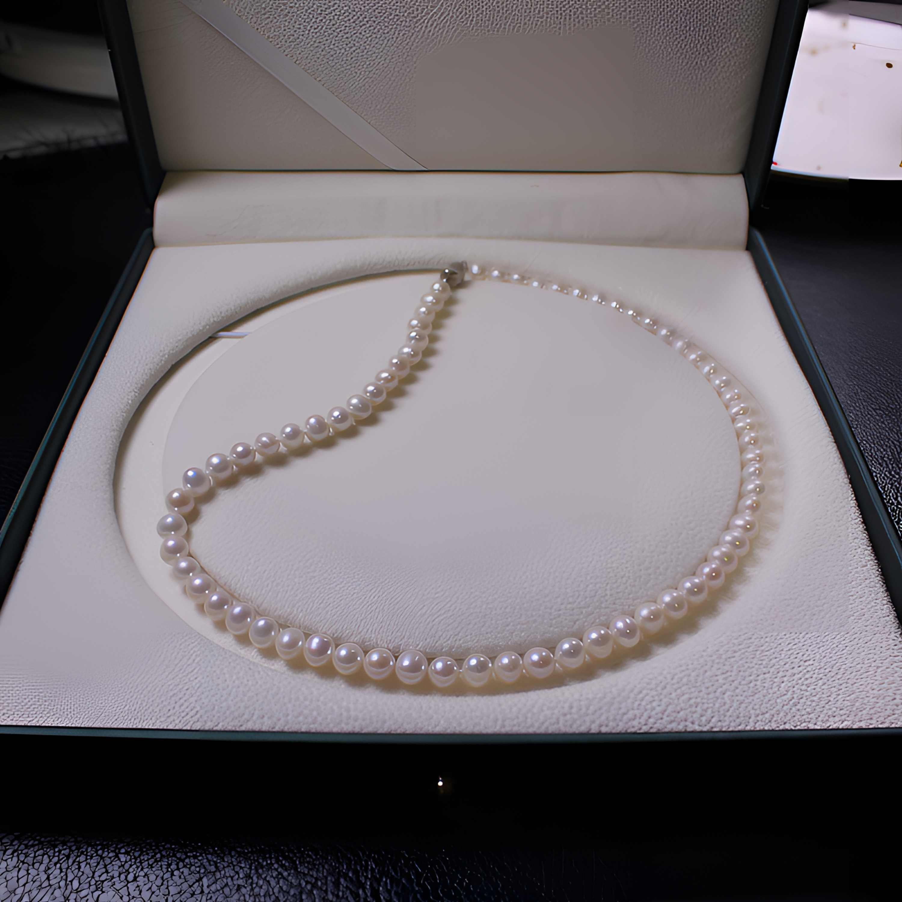 天然淡水珍珠极光混彩伴彩超亮5.5-6.5镶嵌珍珠项链长款气质百搭