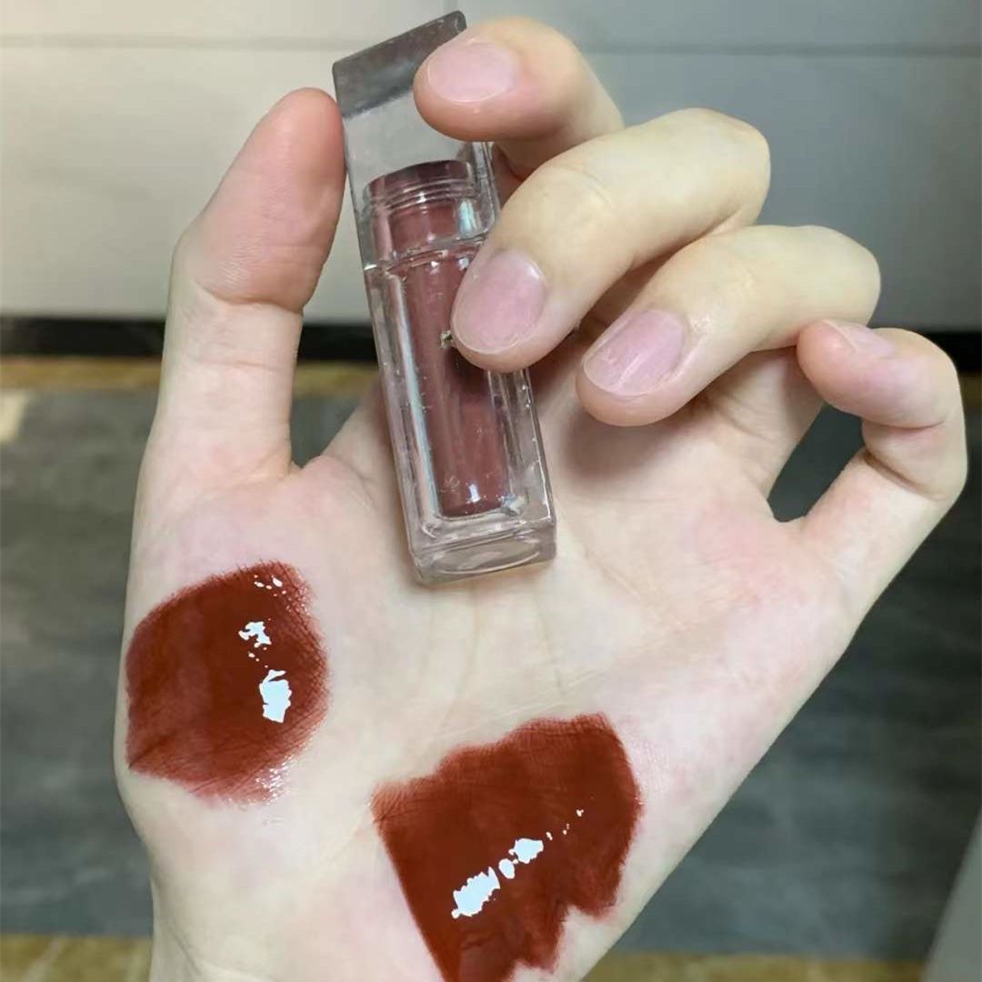 纯欲风冰石水光镜面玻璃唇釉豆沙色口红学生党素颜显白高颜值唇泥