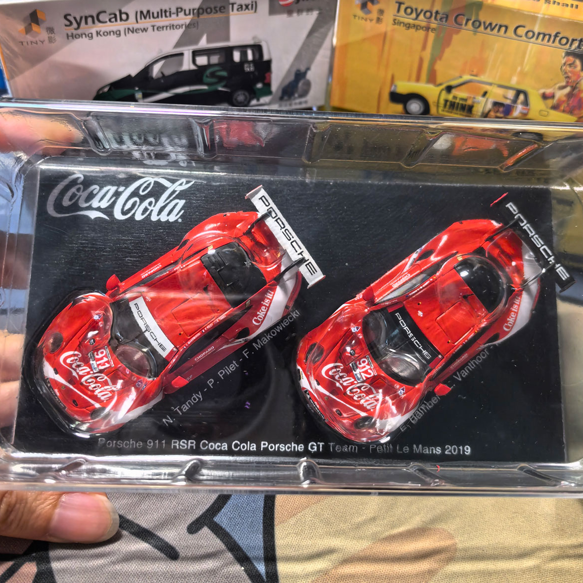 微影 Sparky 1:64保时捷911 912 RSR 2019 可口可乐 合金赛车模型