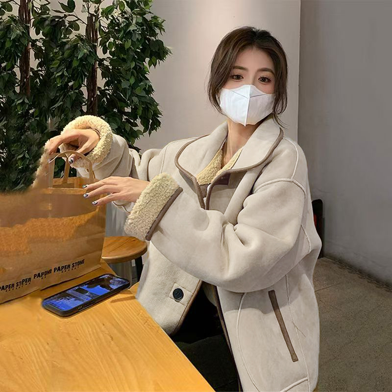 两面穿小香风毛毛外套女2024秋冬新款温柔慵懒风皮毛一体上衣潮