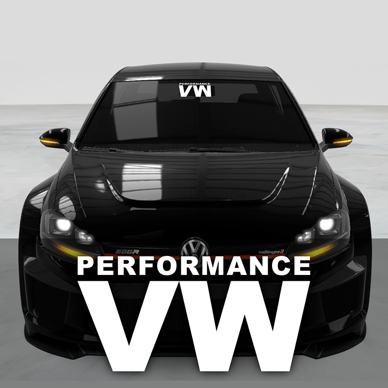 适用于VW前挡风玻璃车贴改装汽车贴纸高尔夫速腾捷达装饰贴花